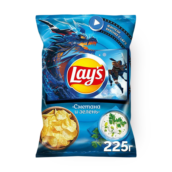 Чипсы Lay's Смета­на и зелень