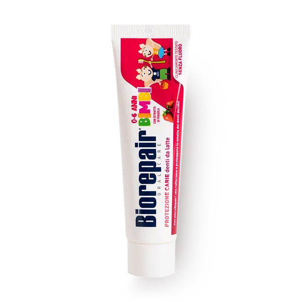 Зубная паста детская Biorepair Kids с экстрактом земляники от 0 до 6 лет
