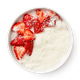 Мусс творожный безлактозный с клубникой и кокосовой стружкой Fresco