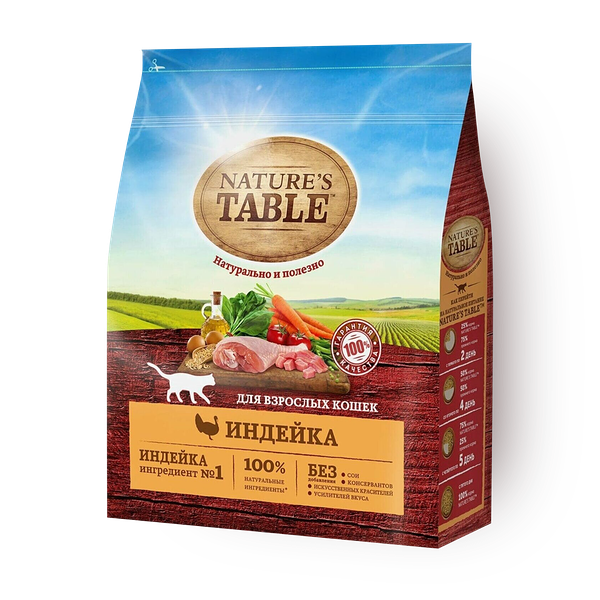 Сухой корм для кошек Nature's Table индейка
