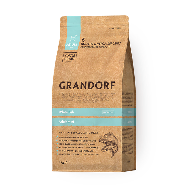 Сухой корм для мини собак Grandorf белая рыба