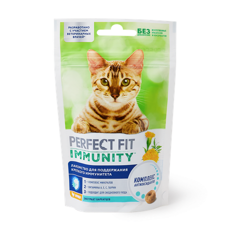 Лакомство для кошек Perfect Fit Immunity с курицей — купить с доставкой ...