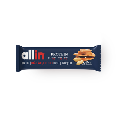 allin Protein Bar Peanuts Sulted Caramel Flavor