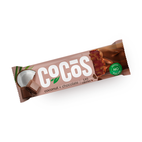 Батончик низкоуглеводный FitnesShock Cocos кокос-шоколад в глазури без сахара