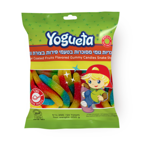 Yogueta Suger Coated Gumy Candies Snake Shape