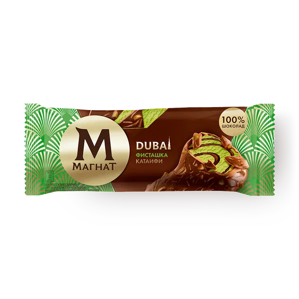 Мороженое «Магнат» Dubai в шоколаде фисташка-катаифи эскимо​