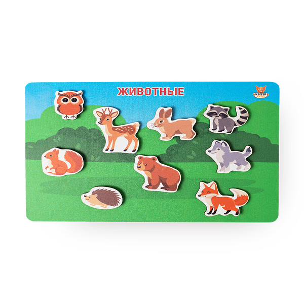 Доска с липучками Kaizer kids Животные 9 деталей