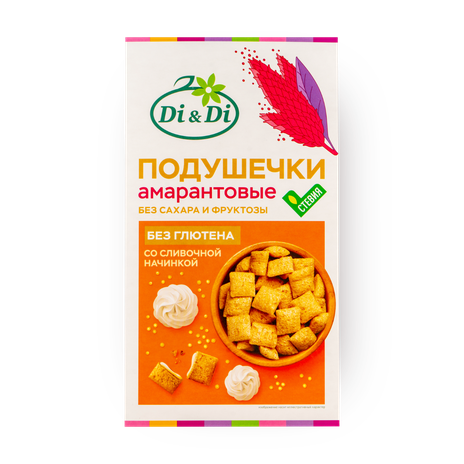 Подушечки амарантовые Di&Di со сливочной начинкой, со стевией