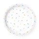 Round paper plates candy confetti