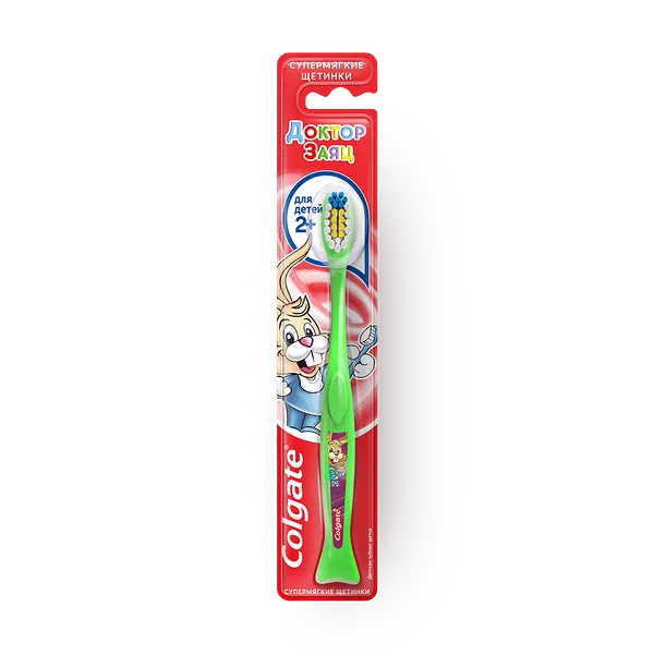 Зубная щётка для детей Colgate Доктор заяц от 2 лет супер мягкая