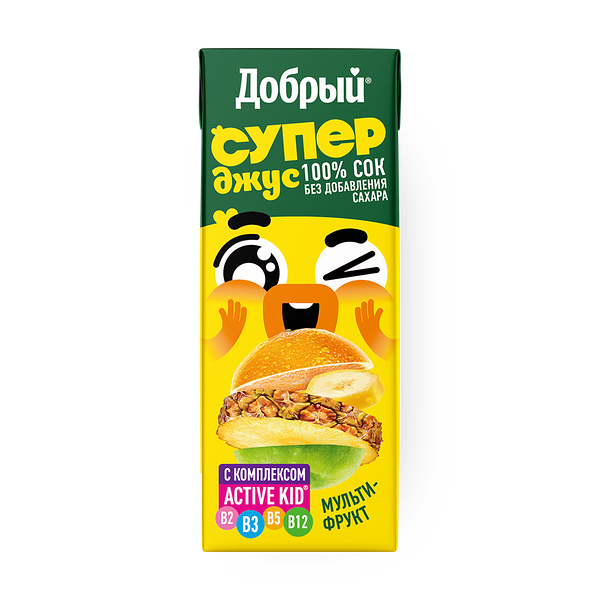 Сок Супер Джус «Добрый» мультифрукт с 11 месяцев