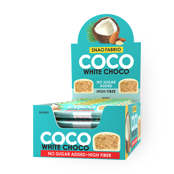 Батончик протеиновый Snaq Fabriq Coco кокос в белом шоколаде без сахара