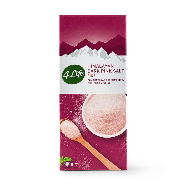 Соль розовая 4life мелкая гималайская