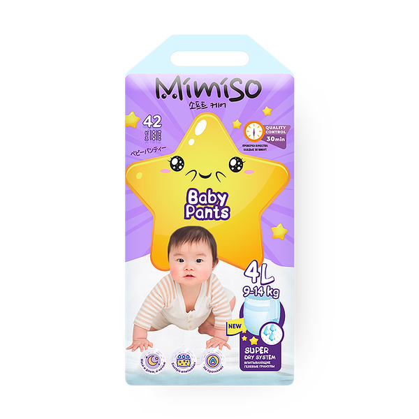 Подгузники-трусики Mimiso 4/L 9-14 кг
