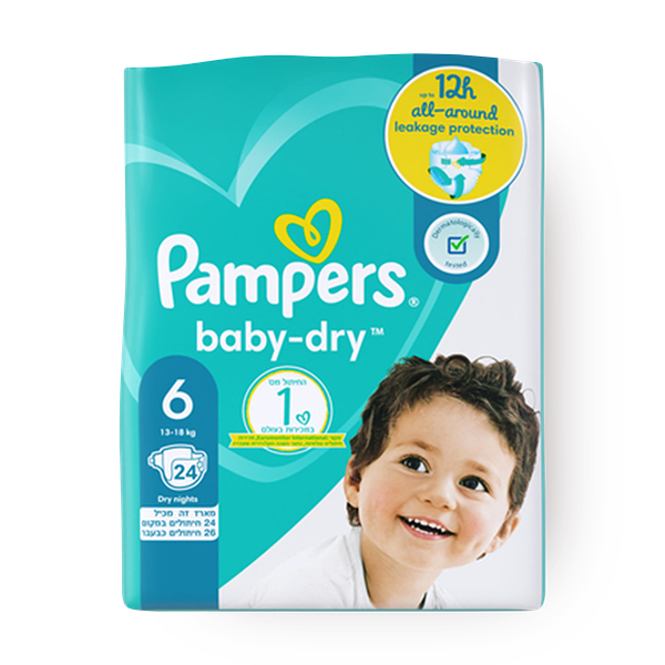 Pampers baby Dry diapers Newborn size 6