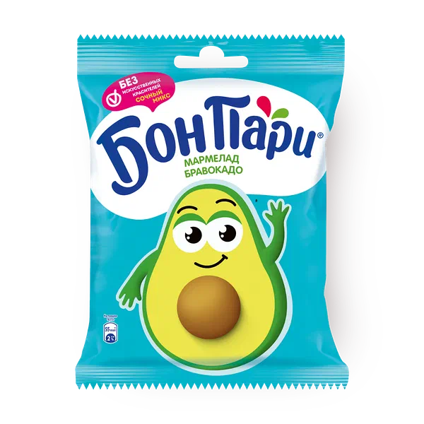 Мармелад жевательный Бравокадо «Бон Пари» фруктовый вкус