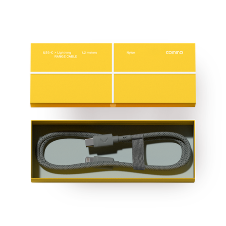 Кабель Commo Range Cable USB-C Lightning MFI 1.2м серый