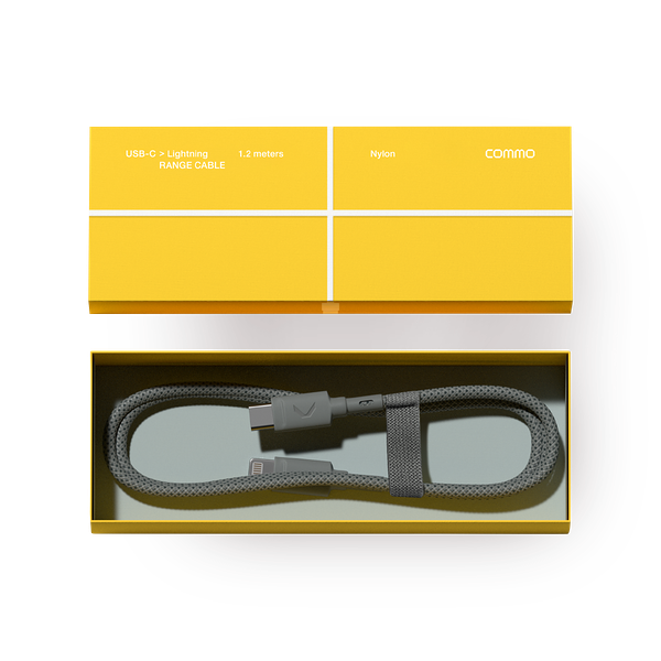 Кабель Commo Range Cable USB-C Lightning MFI 1.2м серый