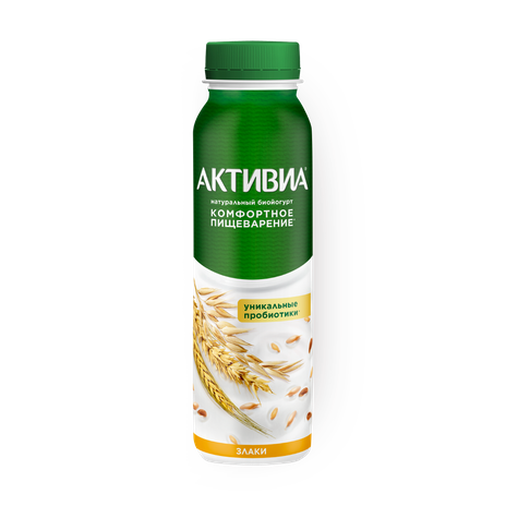 Биойогурт питьевой «Активиа» отруби-злаки