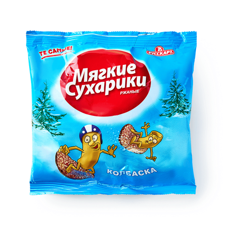 Мягкие сухарики ржаные «Рускарт» колбаска