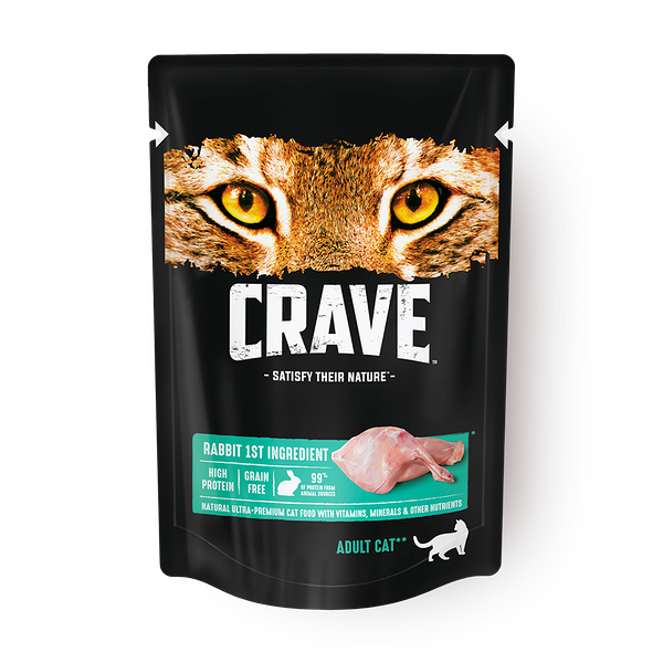 Влажный корм кошек Crave кролик
