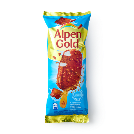 Мороженое Alpen Gold с хрустящим рисом и солёными шариками эскимо