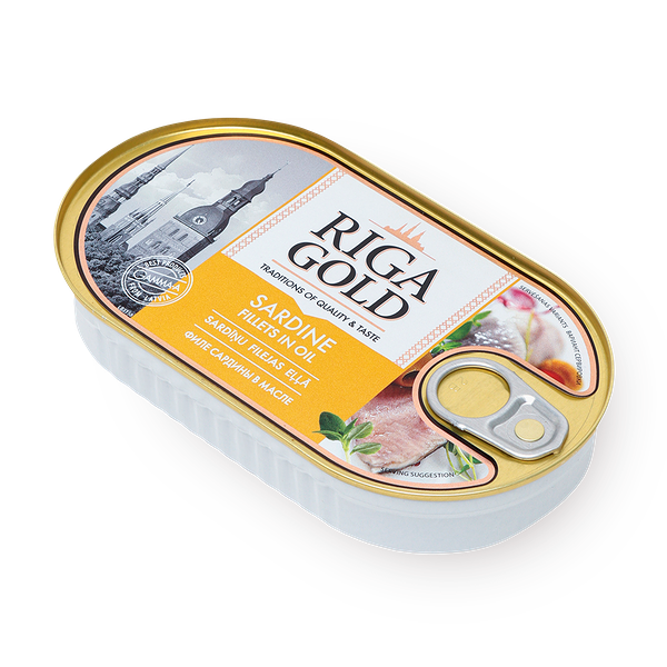 Филе сардины Riga Gold атлантическая в масле