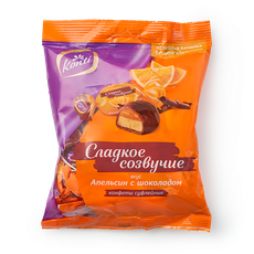 Конфеты суфлейные Konti Сладкое созвучие апельсин с шоколадом — купить ...