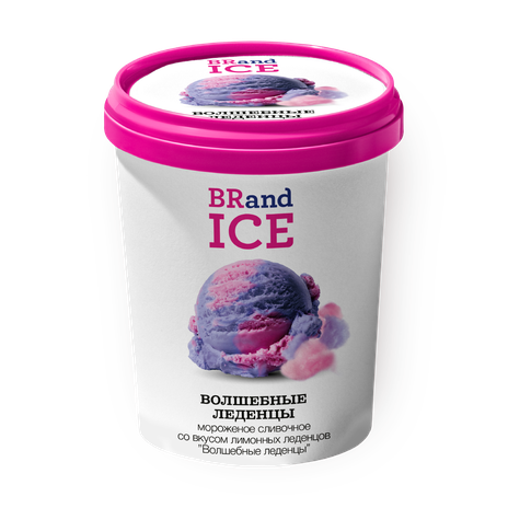 Мороженое сливочное Волшебные леденцы BRand Ice со вкусом лимонных леденцов