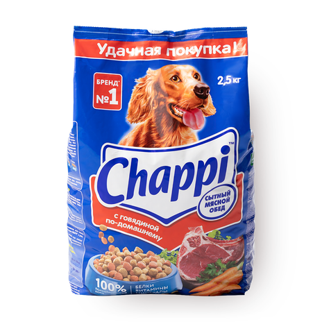 Сухой корм для собак Chappi Мясное изобилие с овощами и травами