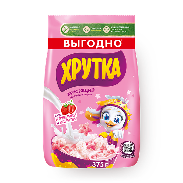 Готовый завтрак «Хрутка» клубнично-ванильное настроение