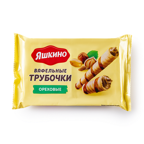 Трубочки вафельные ореховые «Яшкино», 190 г — купить с доставкой из ...