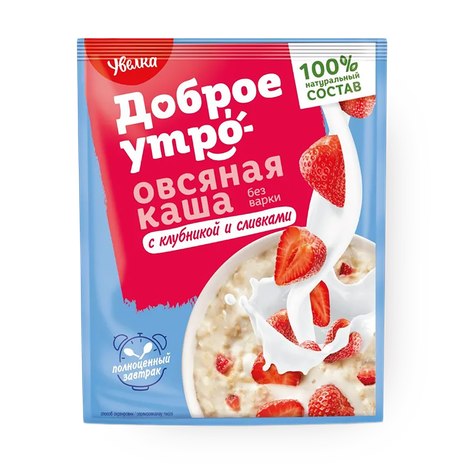 Каша овсяная «Увелка» с клубникой