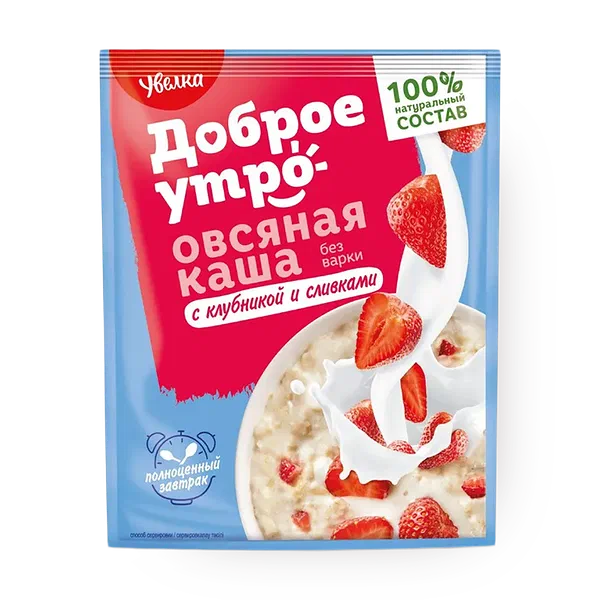 Каша овсяная «Увелка» с клубникой
