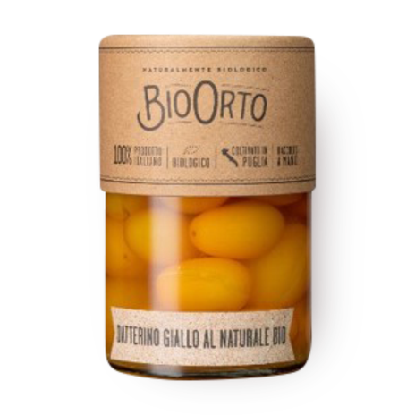 Bio Orto canned yellow cherry tomatoes