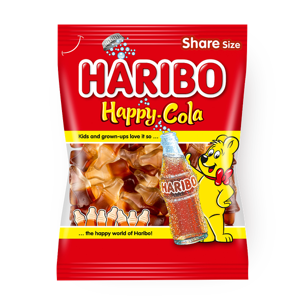 Haribo happy cola flavored gummy candies