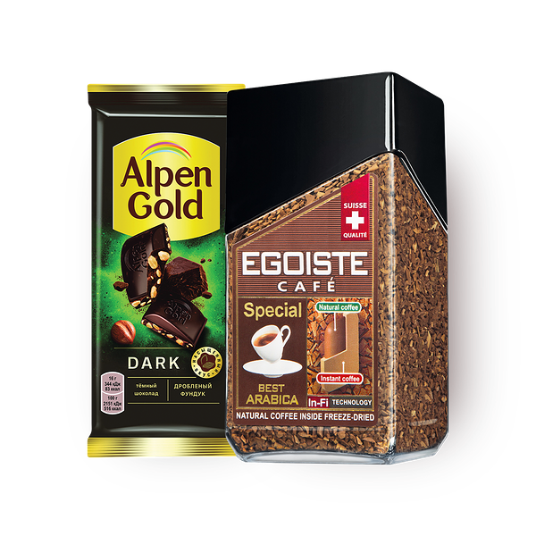 Кофе растворимый Egoiste с шоколадом Alpen Gold