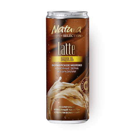 Напиток кофейный молочный Natura Selection Latte ваниль стерилизованный