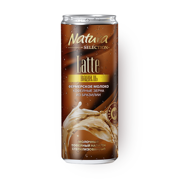 Напиток кофейный молочный Natura Selection Latte ваниль стерилизованный