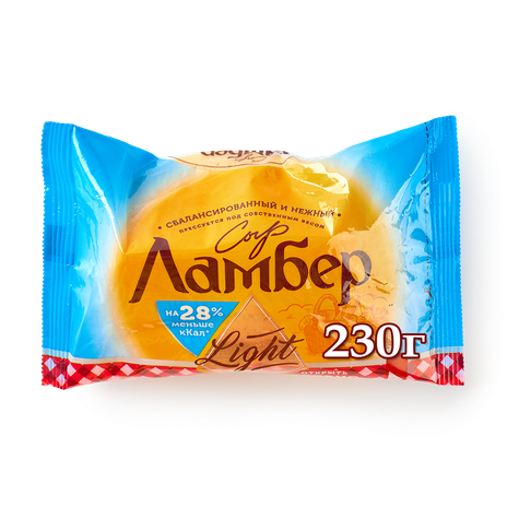 Сыр «Ламбер» Light 30%, 230 г — купить с доставкой из Яндекс Лавки