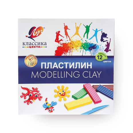 Пластилин детский «Луч» Классика 12 цветов