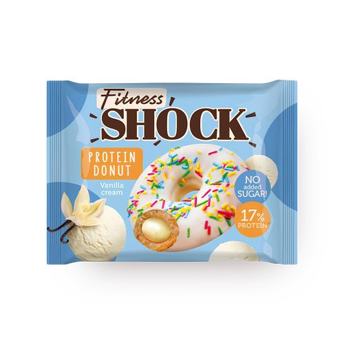 Донат Fitness Shock с ванильной начинкой, 70 г — купить с