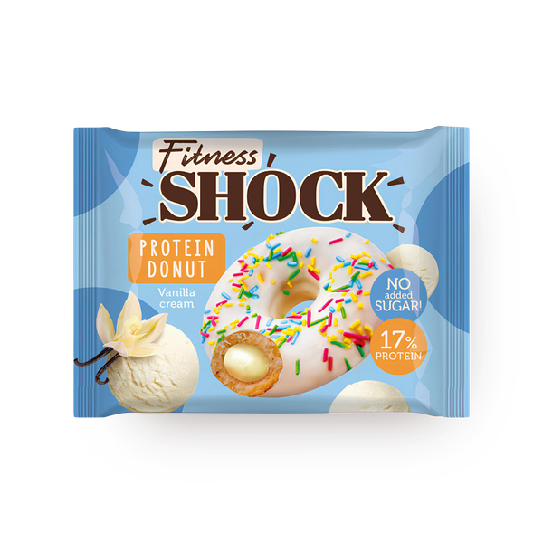 Донат Fitness Shock с ванильной начинкой