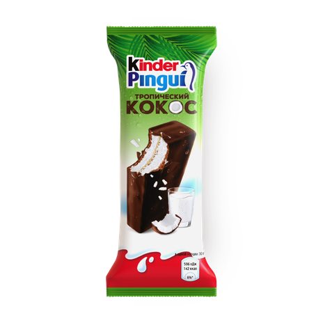 Пирожное бисквитное Kinder Pingui с тропическим кокосом