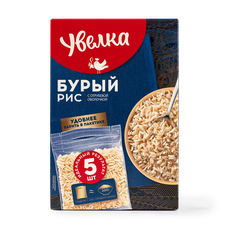 Рис бурый «Увелка» в варочных пакетах 5 шт., 400 г — купить с доставкой ...