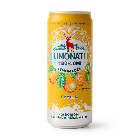 Лимонад Limonati by Borjomi груша с соком и минеральной водой