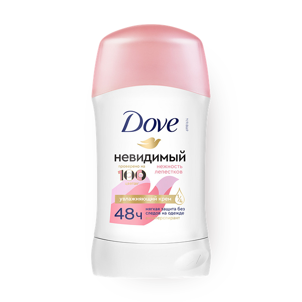 Дезодорант-антиперспирант Dove Невидимый Нежность лепестков стик