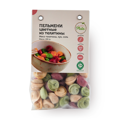 Пельмени из телятины Kid’s Plate цветные