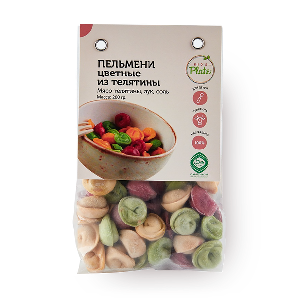 Пельмени из телятины Kid’s Plate цветные