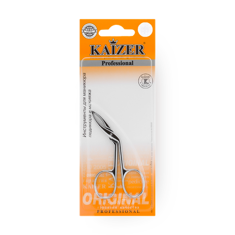 Ножницы-пинцет для бровей Kaizer серебро